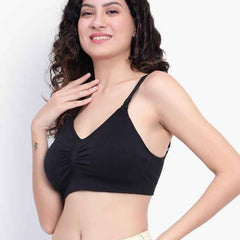 Full Coverage Removable Padding Non-Wired Maternity Bra - All Day Comfort