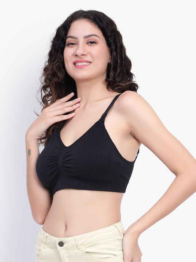 Full Coverage Removable Padding Non-Wired Maternity Bra - All Day Comfort