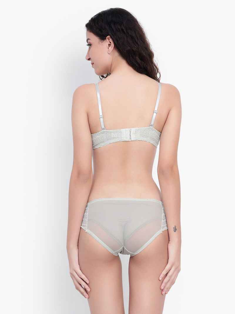 Self Design Lightly Padded Multiway Bra & Briefs