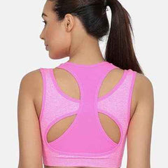 Full Coverage Removable Padding Non-Wired Styled Back Workout Bra- All Day Comfort