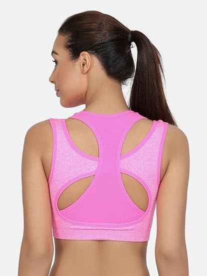 Full Coverage Removable Padding Non-Wired Styled Back Workout Bra- All Day Comfort