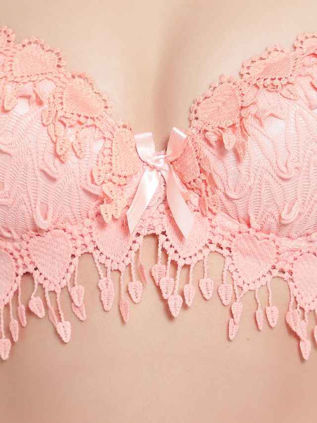Lace-Designed Heavily-Padded Lingerie Set