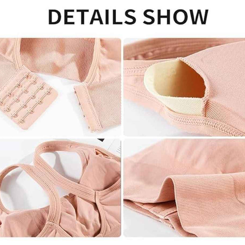 Full Coverage Removable Padding Workout Bra With All Day Comfort