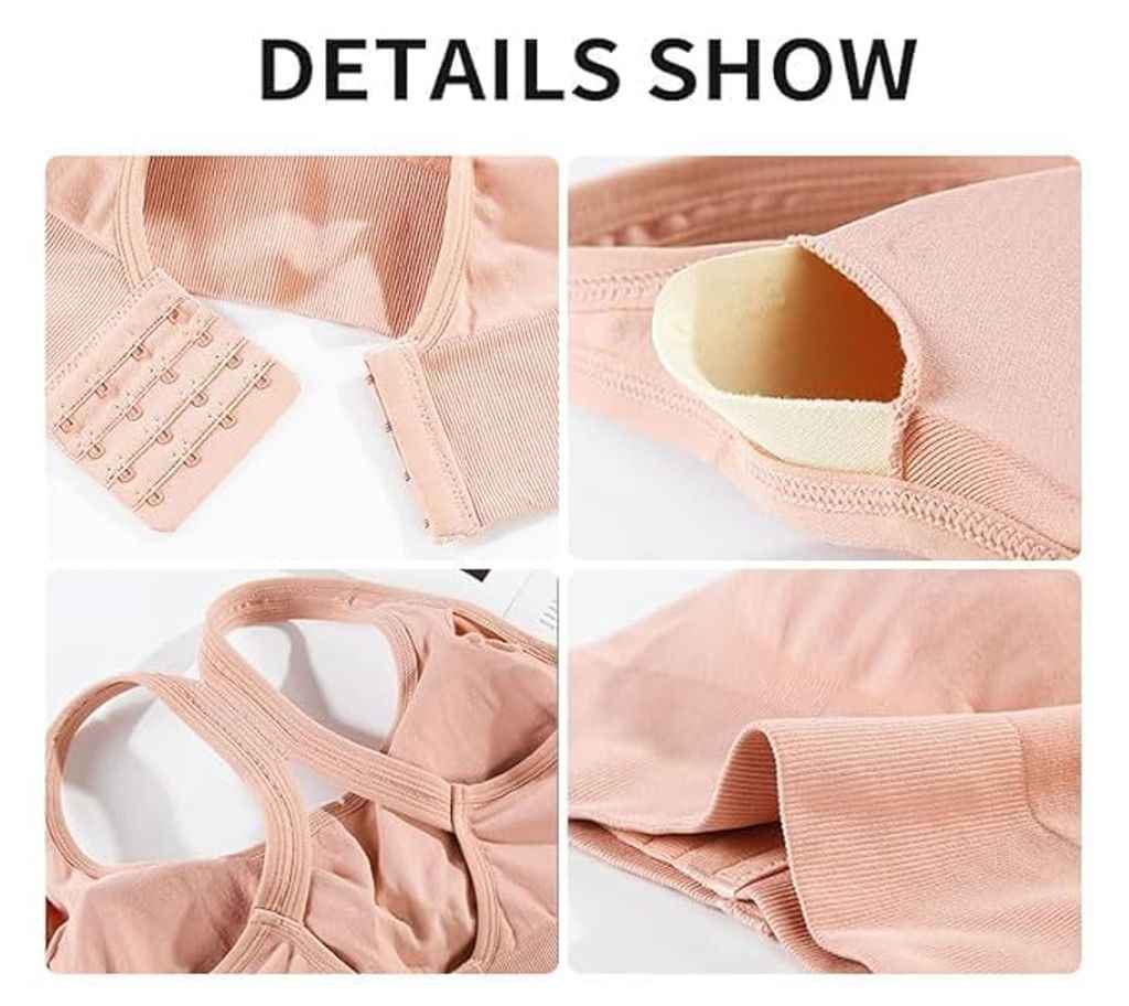 Full Coverage Removable Padding Workout Bra With All Day Comfort