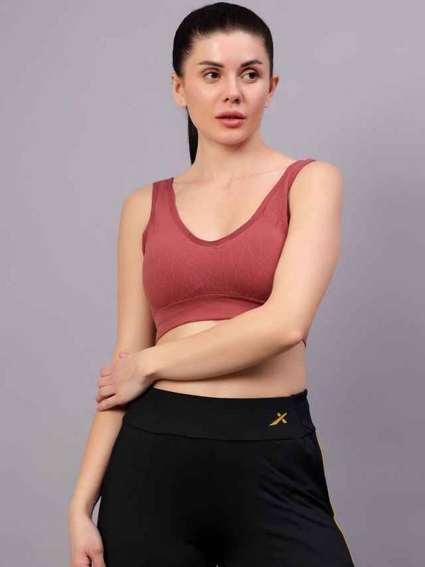 Full Coverage Removable Padding Workout Bra With All Day Comfort