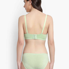 Lace-Designed Heavily-Padded Lingerie Set