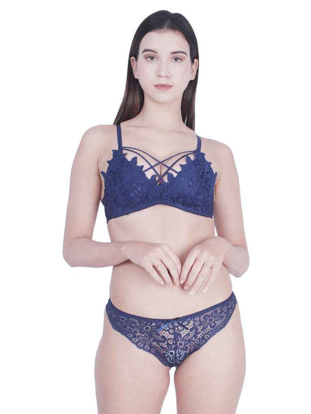 Self-Design Lightly-Padded Non-Wired Low-Rise Lingerie Set