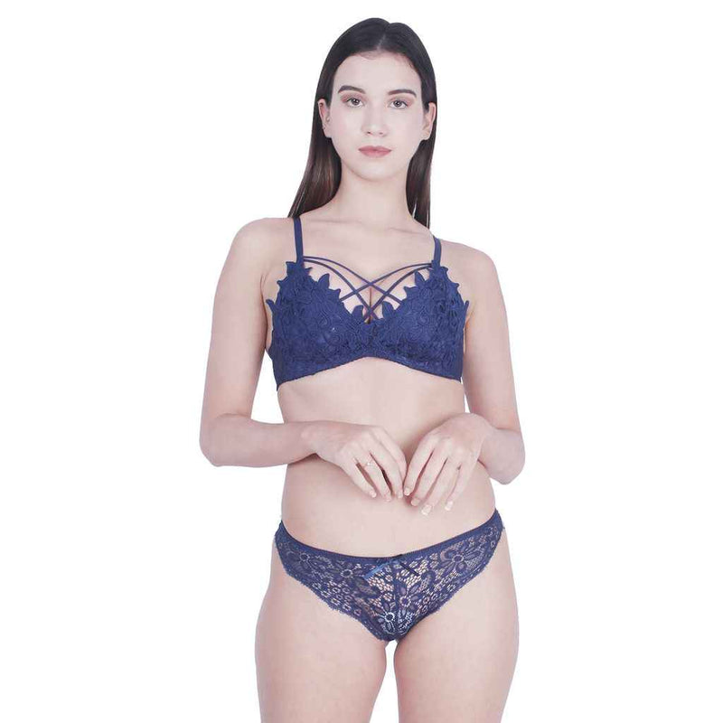 Self-Design Lightly-Padded Non-Wired Low-Rise Lingerie Set