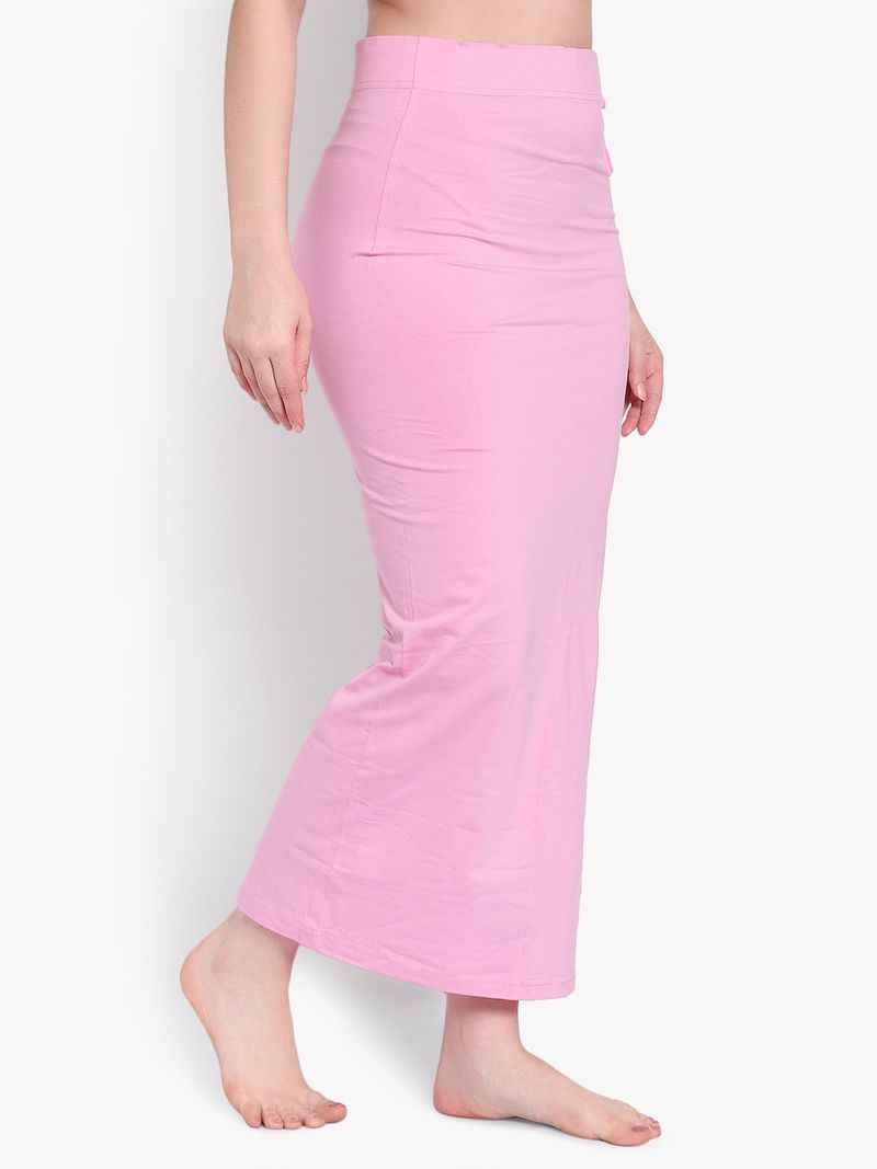 Women Solid Mermaid Fit High-Rise Knitted Seamless Saree Shapewear