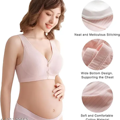 Striped Self Design Full Coverage Removable Padding Maternity Bra-All Day Comfort - Brachy