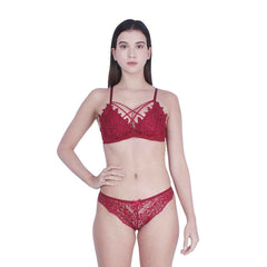 Self-Design Lightly-Padded Non-Wired Low-Rise Lingerie Set
