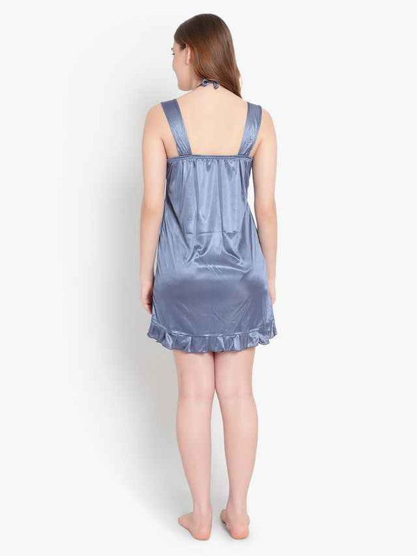 Satin Baby Doll With Lingerie Set