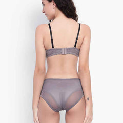 Self Design Lightly Padded Multiway Bra & Briefs