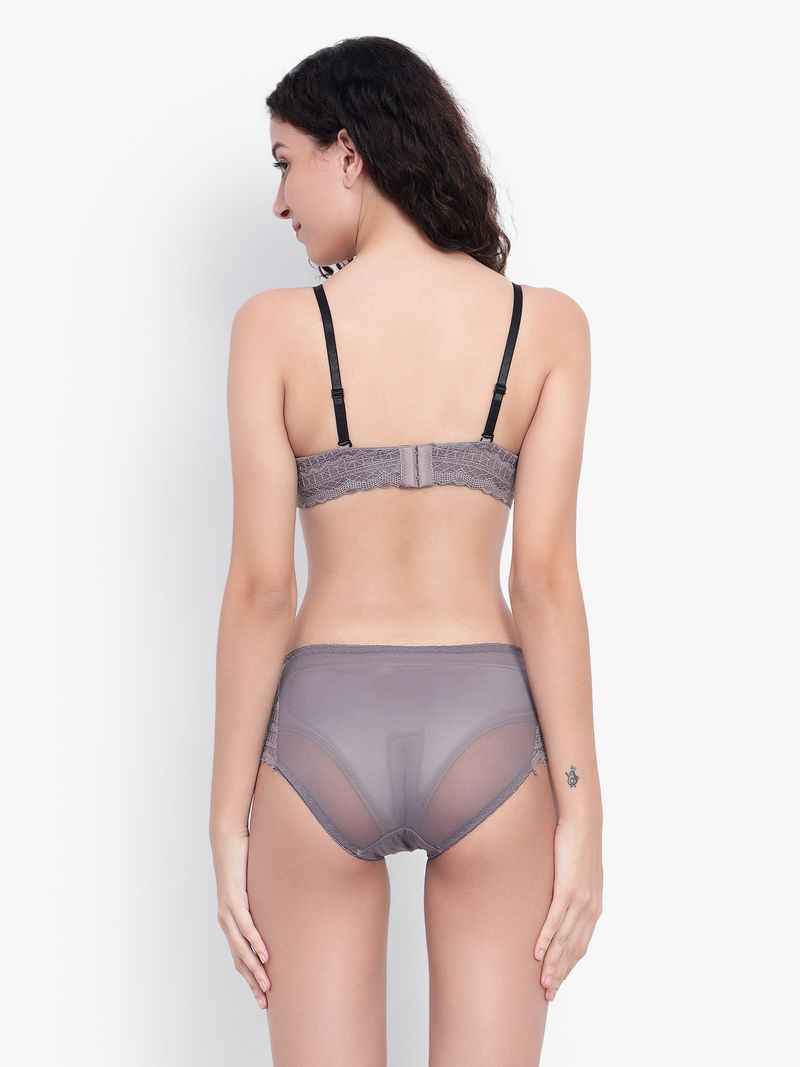 Self Design Lightly Padded Multiway Bra & Briefs