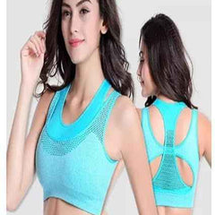 Full Coverage Removable Padding Non-Wired Styled Back Workout Bra- All Day Comfort