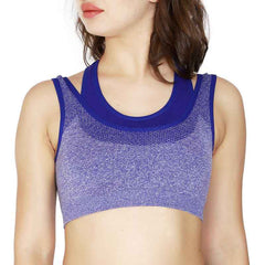 Full Coverage Removable Padding Non-Wired Styled Back Workout Bra- All Day Comfort