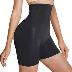 Women Black Solid Tummy Tucker and Thigh Shaper