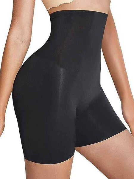 Women Black Solid Tummy Tucker and Thigh Shaper