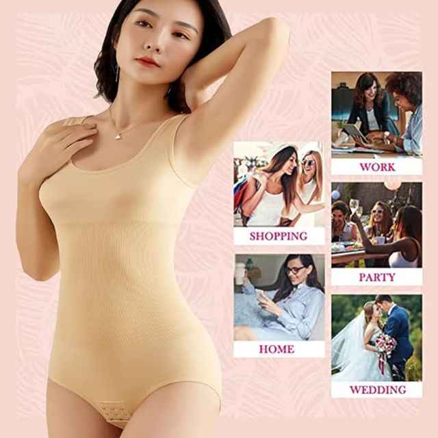 Women Nude Cotton Lycra Full Body Tummy Tucker Shaper Shapewear
