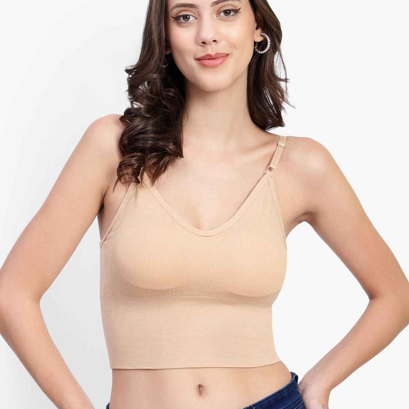 Full Coverage Lightly Padded Bralette Bra With All Day Comfort