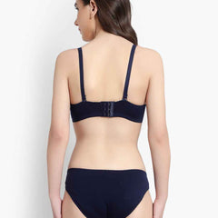 Lace-Designed Heavily-Padded Lingerie Set