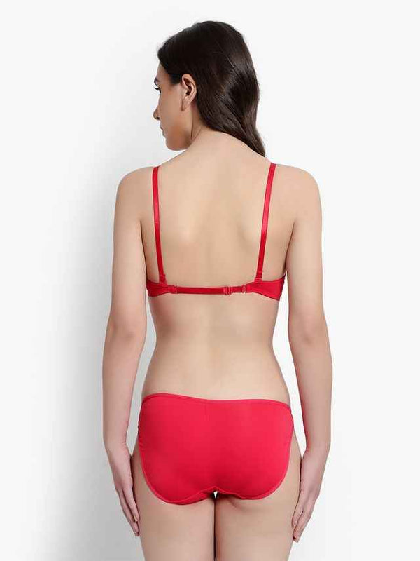 Women Red Solid Perfect Front Closure Lingerie