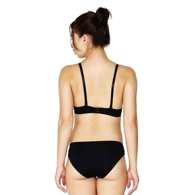 Women Black Printed Lingerie Set