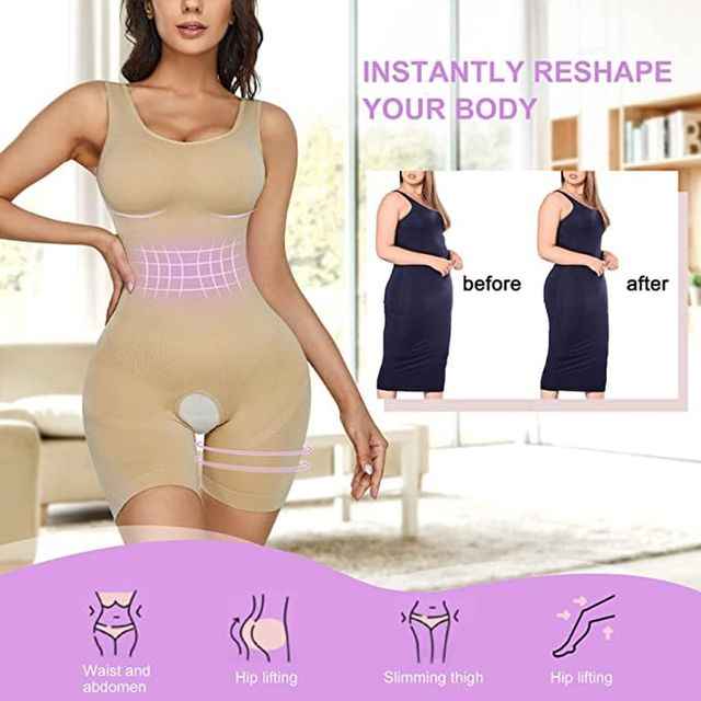 Women Nude Solid Full Body Shapewear