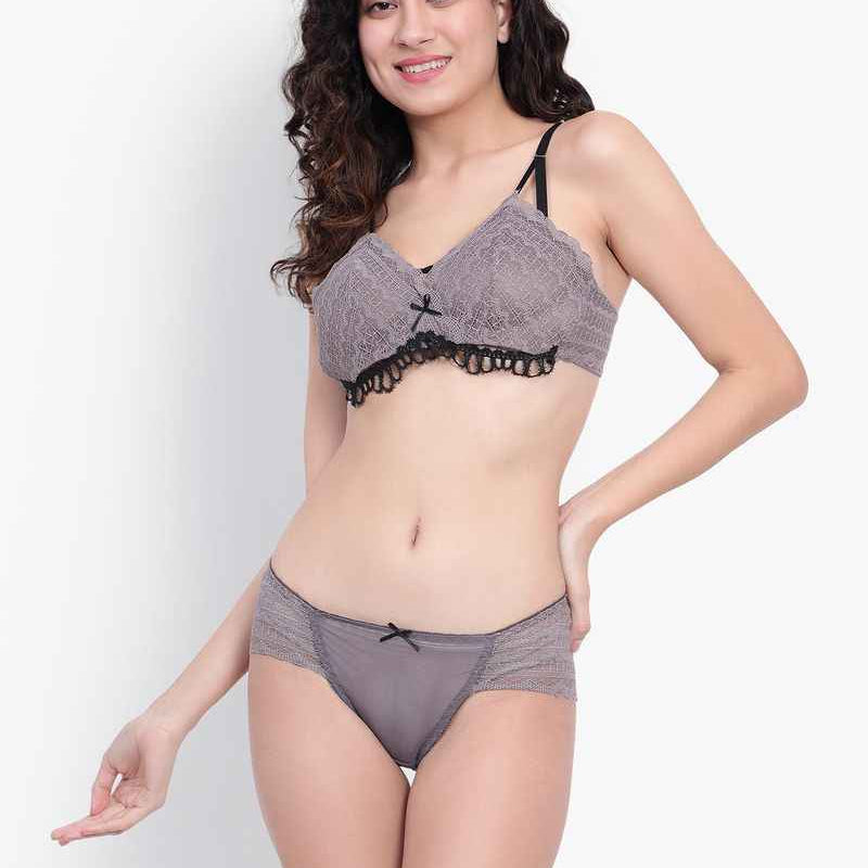 Self Design Lightly Padded Multiway Bra & Briefs