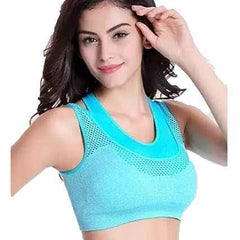Full Coverage Removable Padding Non-Wired Styled Back Workout Bra- All Day Comfort