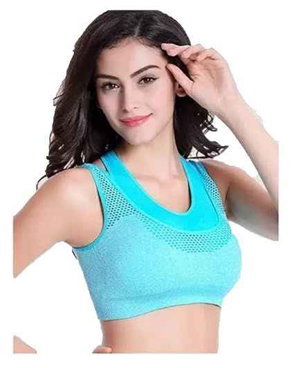 Full Coverage Removable Padding Non-Wired Styled Back Workout Bra- All Day Comfort