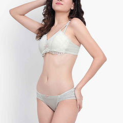 Self Design Lightly Padded Multiway Bra & Briefs