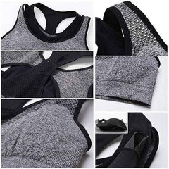 Full Coverage Removable Padding Non-Wired Styled Back Workout Bra- All Day Comfort