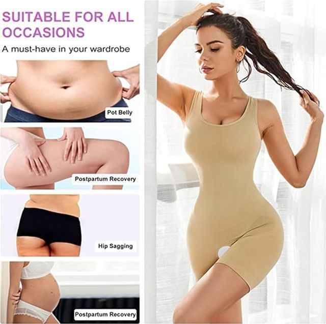 Women Nude Solid Full Body Shapewear
