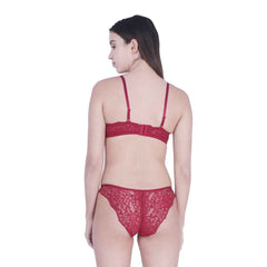 Self-Design Lightly-Padded Non-Wired Low-Rise Lingerie Set