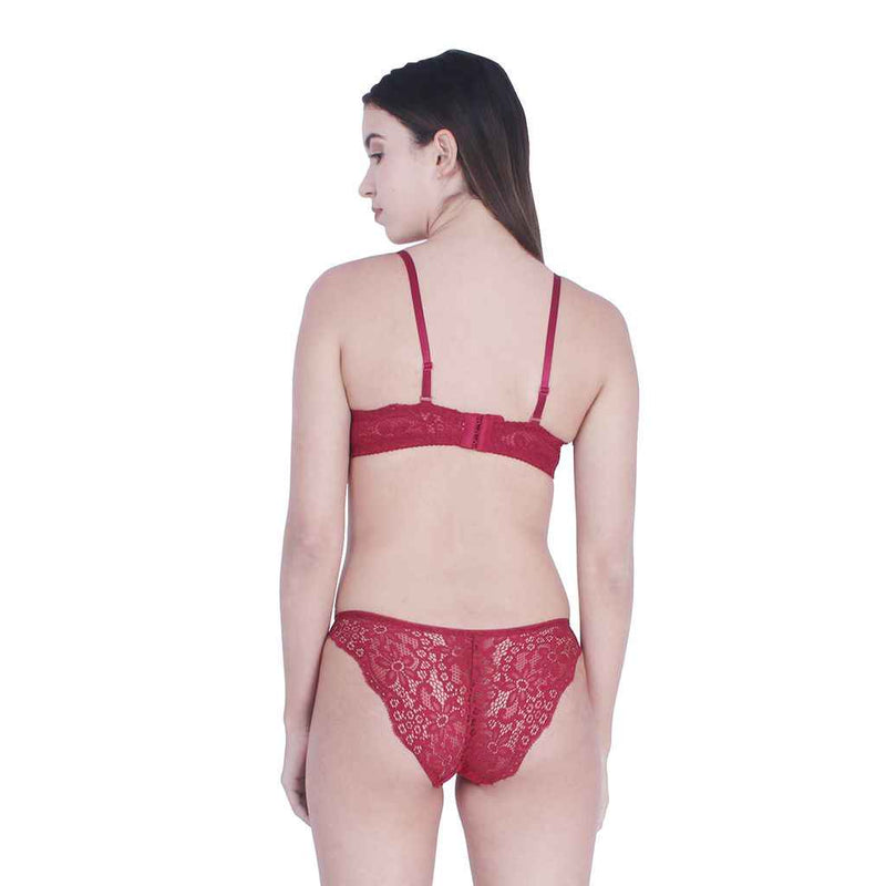 Self-Design Lightly-Padded Non-Wired Low-Rise Lingerie Set