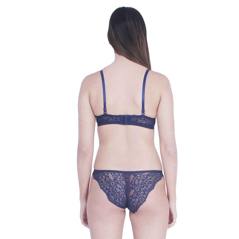 Self-Design Lightly-Padded Non-Wired Low-Rise Lingerie Set