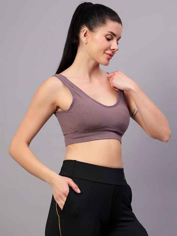 Full Coverage Removable Padding Workout Bra With All Day Comfort