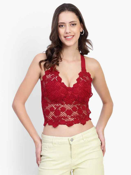 Floral Lace Medium Coverage Lightly Padded Bralette Bra With All Day Comfort