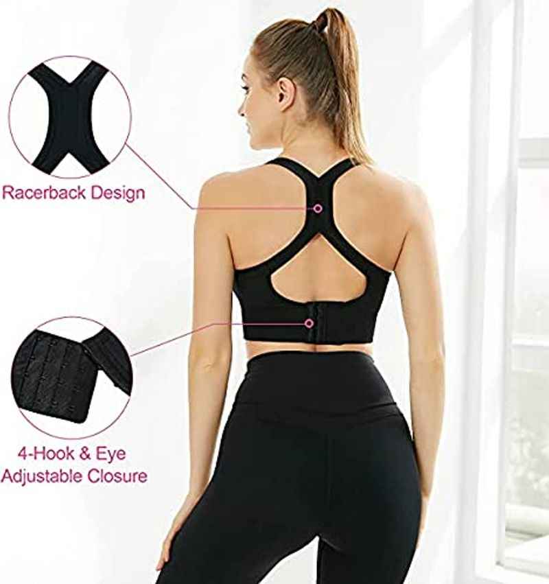 Full Coverage Removable Padding Workout Bra With All Day Comfort