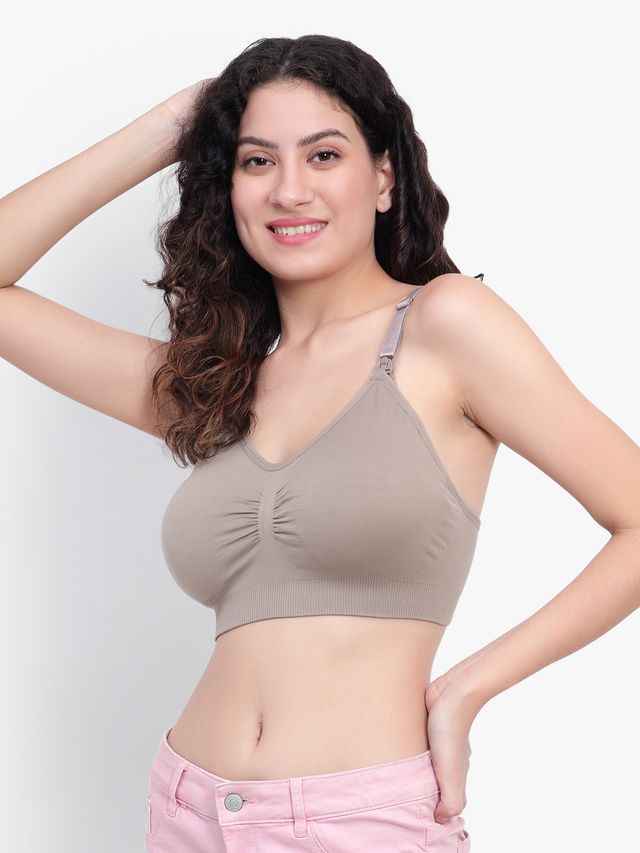 Full Coverage Removable padding Non-Wired Maternity Bra- All Day Comfort