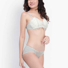 Self Design Lightly Padded Multiway Bra & Briefs