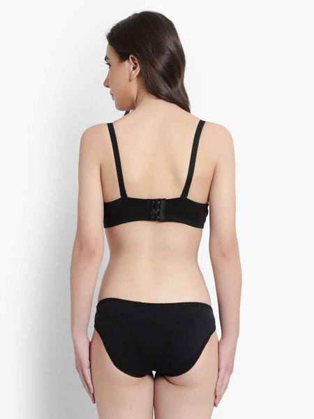 Lace-Designed Heavily-Padded Lingerie Set