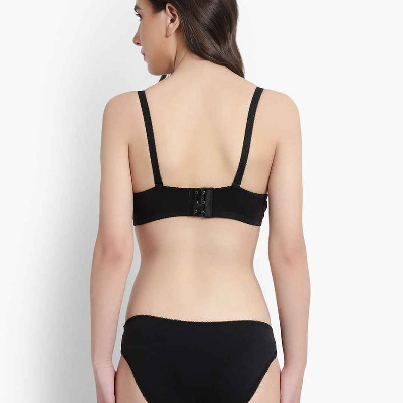 Lace-Designed Heavily-Padded Lingerie Set