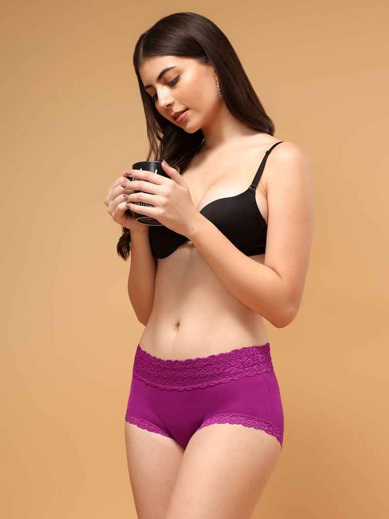 Women Mid rise Lace Hipster Briefs