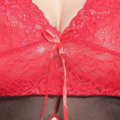 Black & Red Net Baby Doll