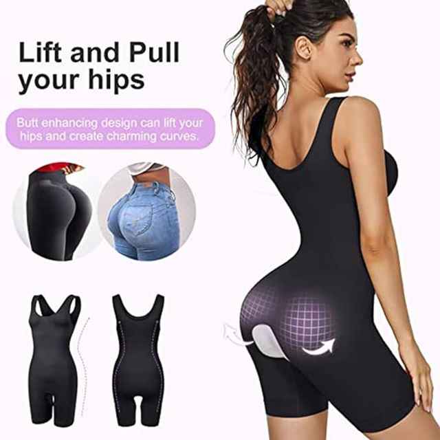 Women Black Solid Full Body Shapewear