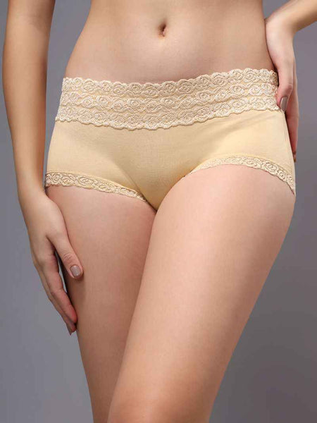 Women Lace Shape and Support Anti-Odour Hipster Briefs