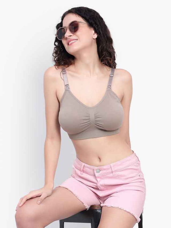 Full Coverage Removable padding Non-Wired Maternity Bra- All Day Comfort