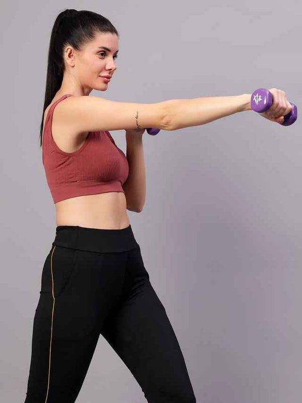 Full Coverage Removable Padding Workout Bra With All Day Comfort
